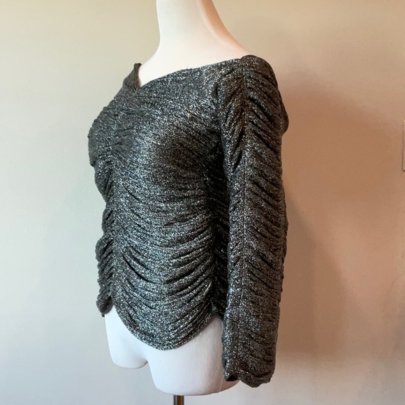 Georgia Alice Metallic off the shoulder Top NWOT - Picture 3 of 11